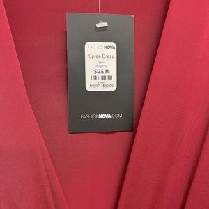 Burgundy brand new fashion nova dress